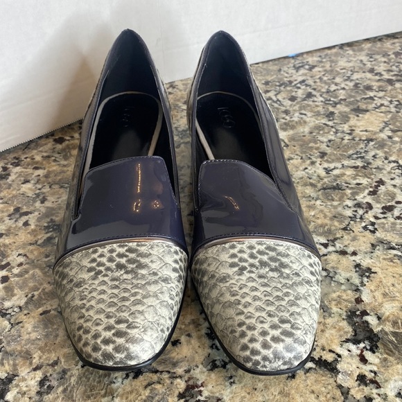 LOGO by Lori Goldstein Mixed Media Slip-On Loafers Snake Combo 10 - Picture 5 of 12